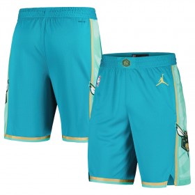 Hombre NBA Charlotte Hornets Pantalones 2023-24 Jordan City Edition Teal Swingman